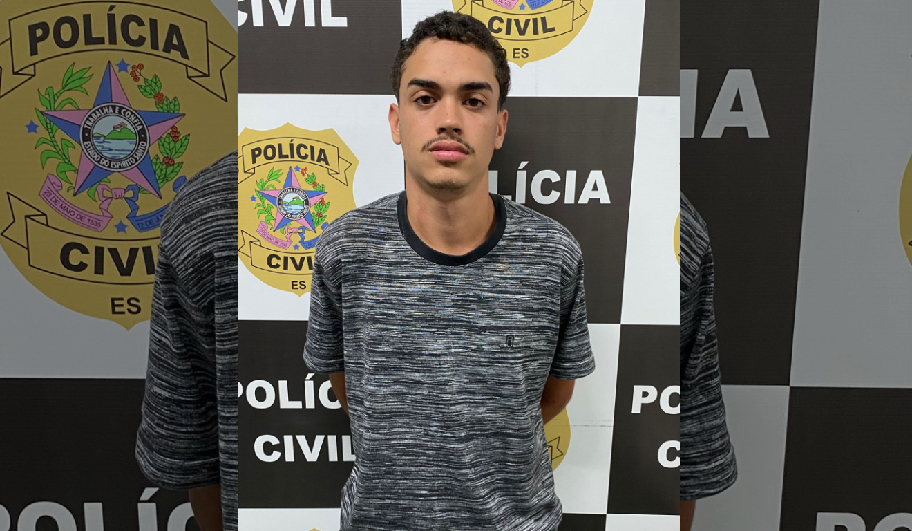 Samuel Cararo de Paula, Vulgo Secão , 19 anos, faz parte do tráfico no morro da garrafa