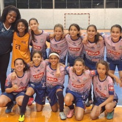 Time de futsal feminino infantil do Seb Vila Velha Jogos Estudantis 2025