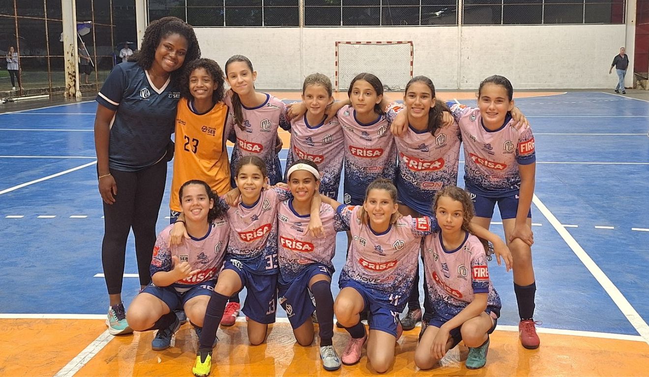 Time de futsal feminino infantil do Seb Vila Velha Jogos Estudantis 2025 Time de futsal feminino infantil do Seb Vila Velha Jogos Estudantis 2025