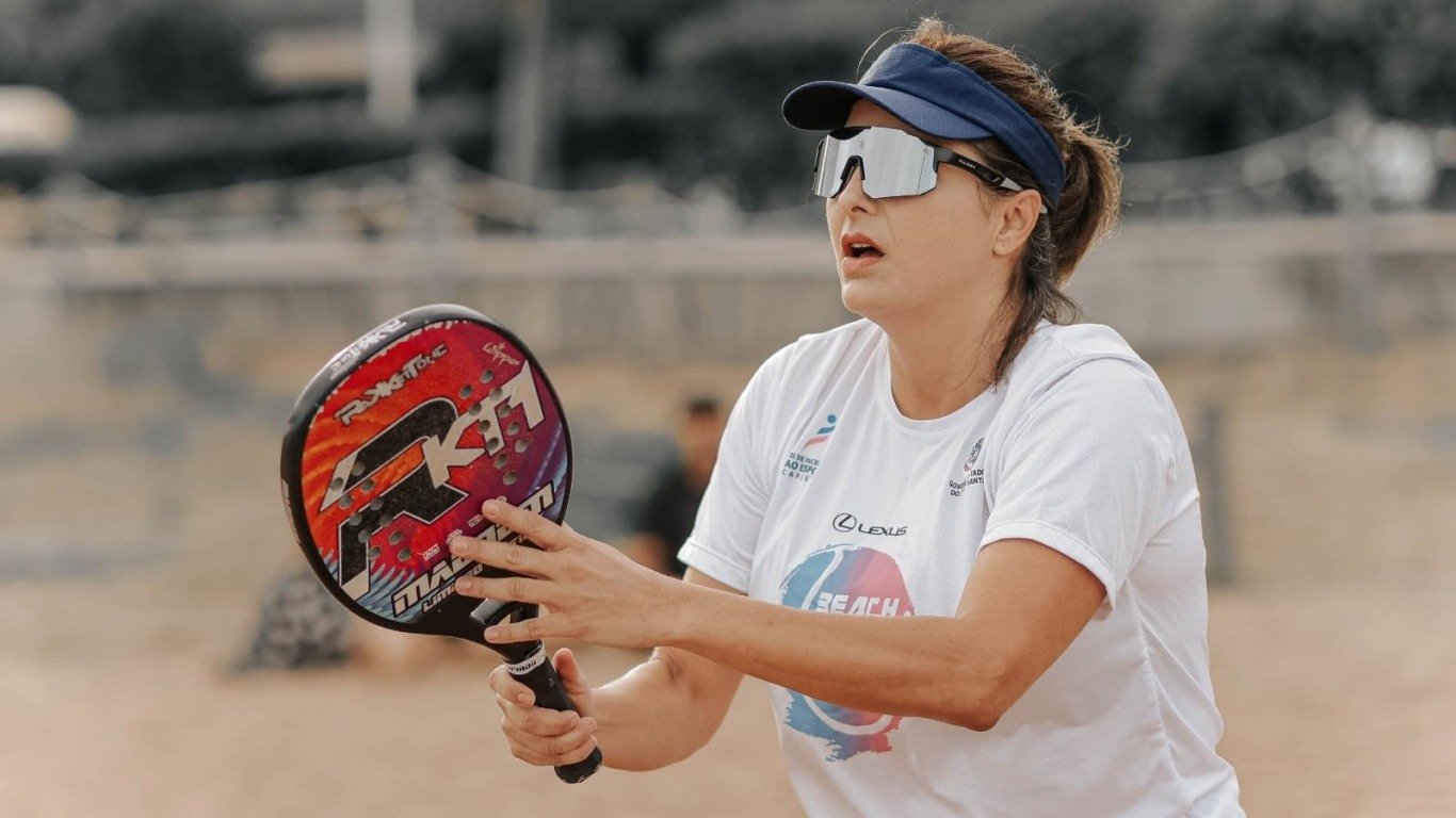 Beach Tennis.
Julia Sasso, da seleção capixaba