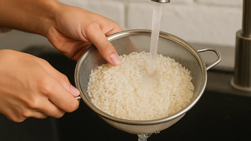 Lavar o arroz Lavar o arroz