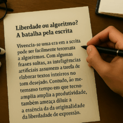 Liberdade ou algoritmo? A batalha pela escrita