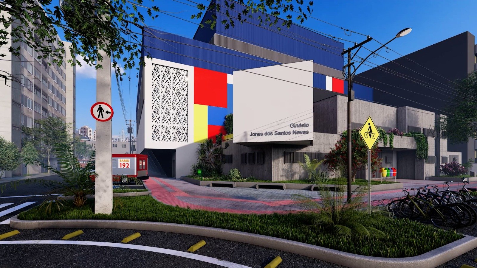 Como vai ficar o novo Ginásio do DED. Ginásio Jones do Santos Neves.