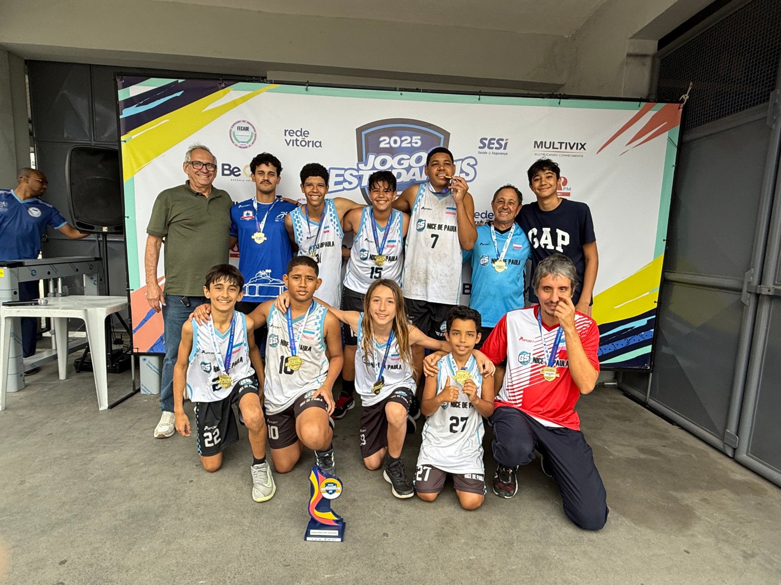 Nice de Paula foi campeão no basquete (Foto: Raquel Medeiros/Fecade)