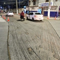 Obra de recapeamento da Avenida Leitão da Silva