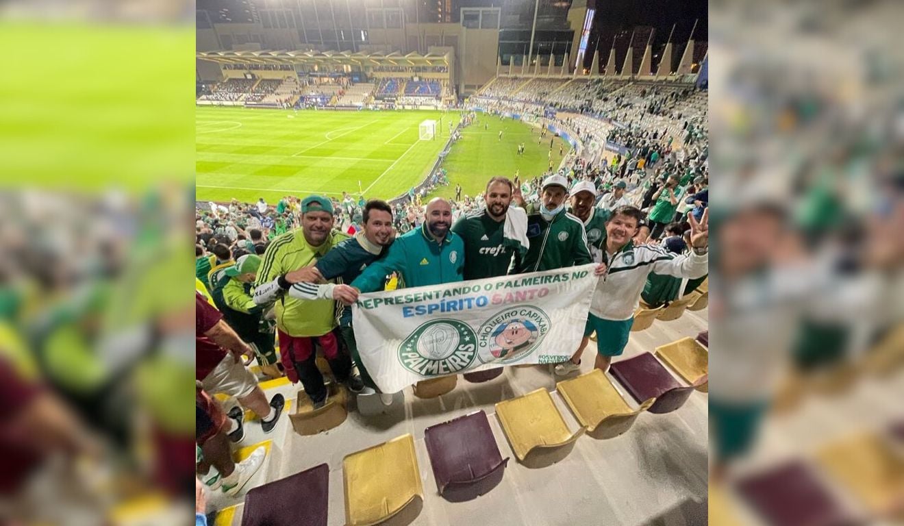 Torcedores do Palmeiras Chiqueiro Capixaba no Mundial de Clubes no Emirados Árabes Unidos