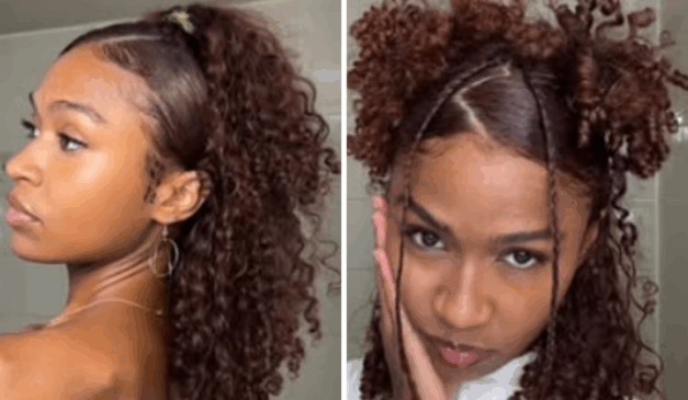 Penteado cabelo cacheado. Foto:  Reprodução/nstagram @mailayaa