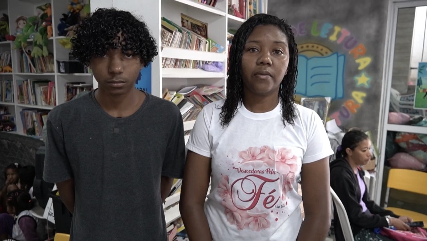 Riquelme Monteiro e Rayane Monteiro, mãe e filho