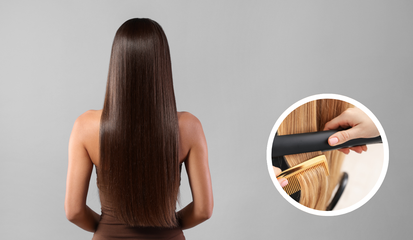 Cabelo liso sem chapinha com receita caseira/Canva