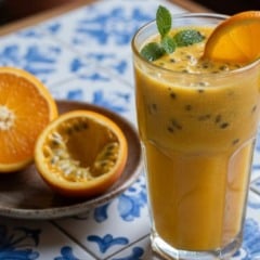 Suco de laranja com maracujá