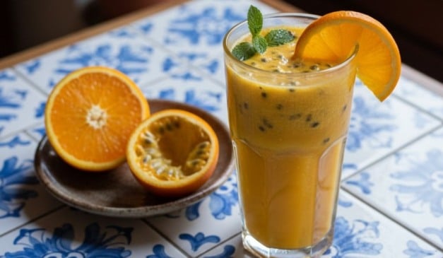 Suco de laranja com maracujá