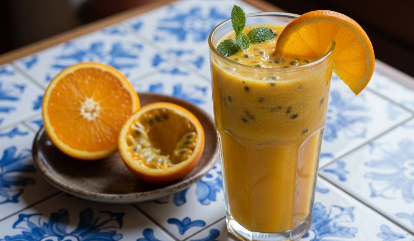 Suco de laranja com maracujá