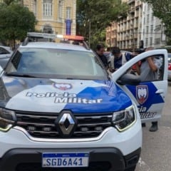 Viatura equipada com novo sistema Cerco Inteligente Móvel. Foto: Patricia Maciel/Folha Vitória