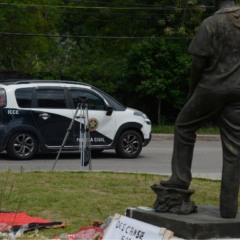 Perícia da Polícia Civil após incêndio que matou 10 garotos no Ninho do Urubu, CT do Flamengo