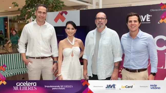 Davi Wescley, Ana Paula França, Alexandre Carvalho e Felipe Caroni. Foto: Everton Nunes