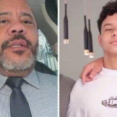 Pedro Costa, Pai de Bernardo/ Bernardo. Imagens: Reprodução/TV Vitória