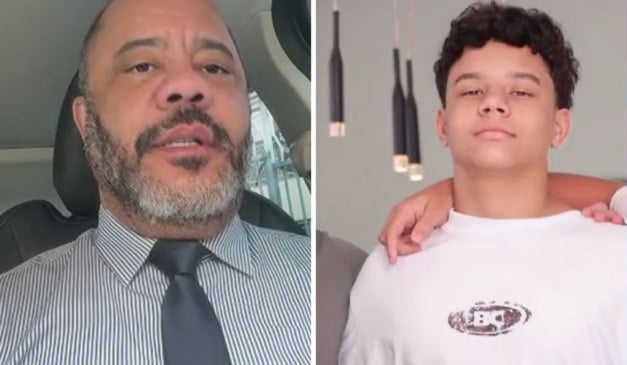 Pedro Costa, Pai de Bernardo/ Bernardo. Imagens: Reprodução/TV Vitória