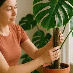 benefícios do tutor de estaca na sua costela-de-adão