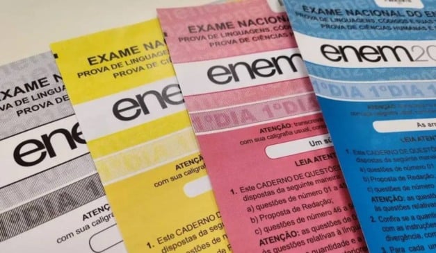 cadernos de provas do Enem
