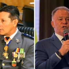 O deputado Capitão Assumção e o governador Renato Casagrande