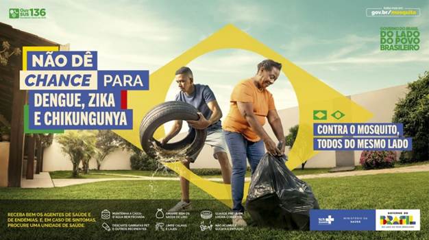 Ministério da Saúde lança campanha nacional de enfrentamento às arboviroses: Não dê chance ao mosquito!