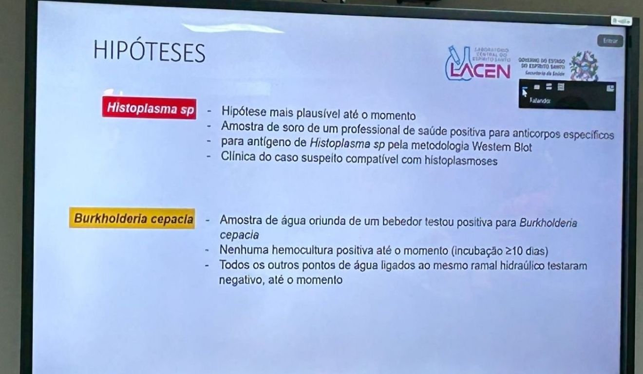 Hipóteses para o surto no Hospital Santa Rita