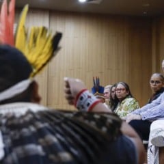 Indígenas recebidos na COP 30