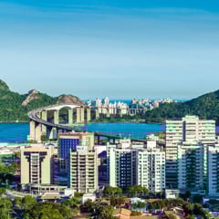 Aerial view of Vitoria in Espirito Santo, Brazil