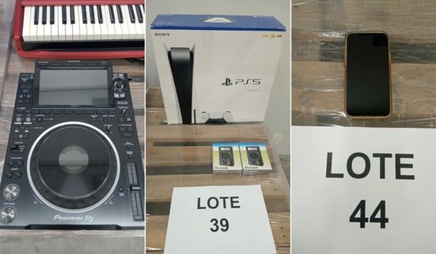 Fotos: Reprodução/Receita Federal/Aparelho de som/Videogame/iPhone