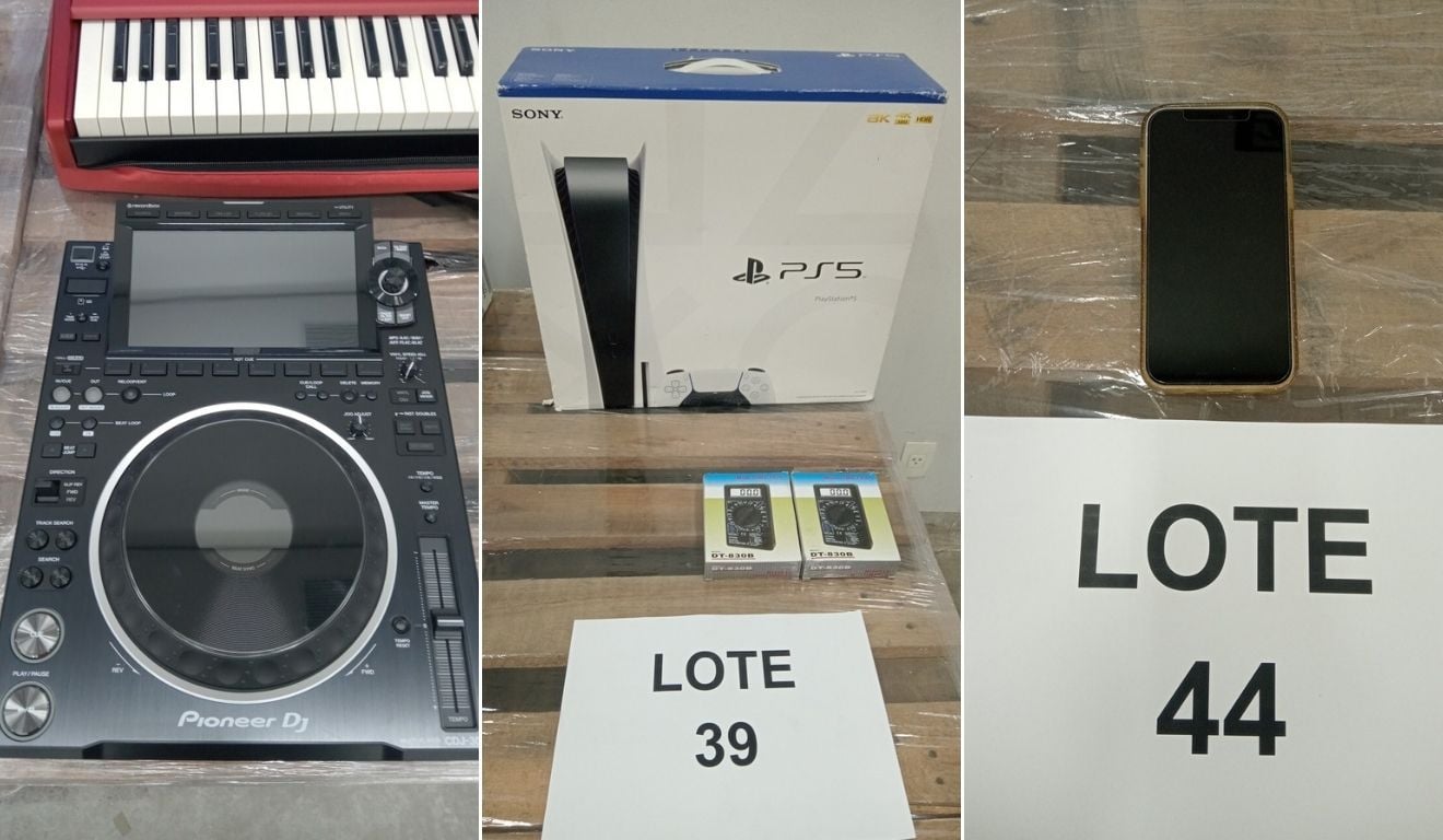 Fotos: Reprodução/Receita Federal/Aparelho de som/Videogame/iPhone