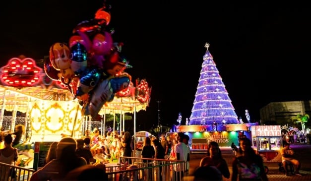 Decoração de Natal da Praça do Papa de 2024 (Foto: Jansen Lube/PMV)