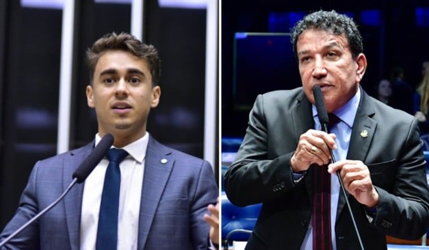 Nikolas Ferreira e Magno Malta vão poder visitar Bolsonaro (Foto: Bruno Spada/Câmara dos Deputados e Waldemir Barreto/Agência Senado)