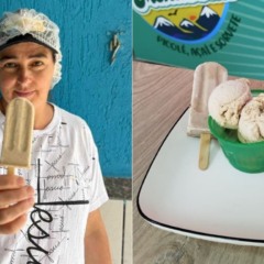 Edinelma Gava Fardin criou sabor de picolé após desafio na escola da filha (Foto: Dirceu Cetto/Prefeitura de Alfredo Chaves/Acervo pessoal)