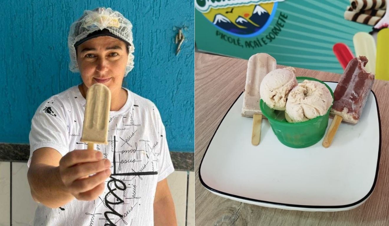 Edinelma Gava Fardin criou sabor de picolé após desafio na escola da filha (Foto: Dirceu Cetto/Prefeitura de Alfredo Chaves/Acervo pessoal) Edinelma Gava Fardin criou sabor de picolé após desafio na escola da filha (Foto: Dirceu Cetto/Prefeitura de Alfredo Chaves/Acervo pessoal)