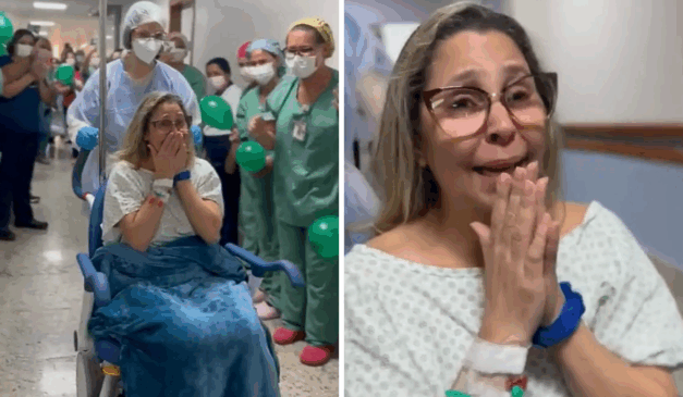 Surto no Hospital Santa Rita: técnica de enfermagem Giani Corrêa Coutinho recebe alta da UTI