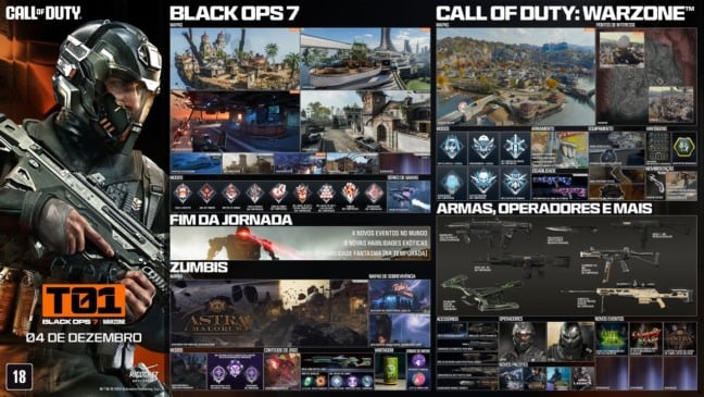 Temporada 1 de Call of Duty: Black Ops 7 e Warzone chega dia 4 de dezembro