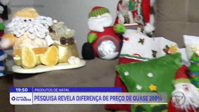 Produtos de decoração de Natal com variação de preço de mais de 100%