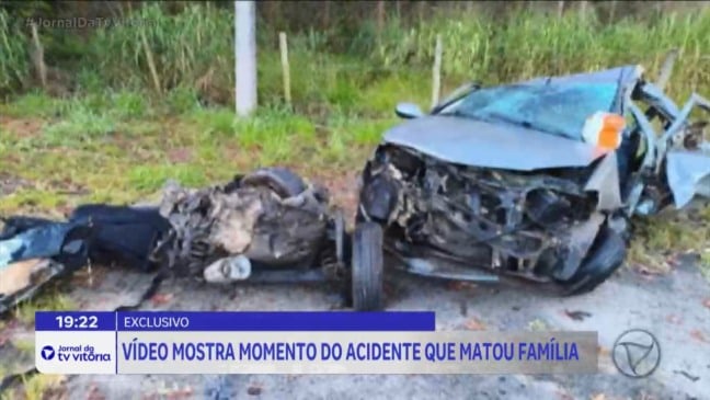 Vídeo mostra momento do acidente que matou família em Jaguaré