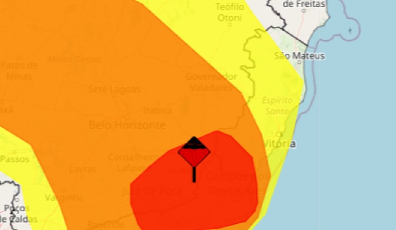 Foto: Inmet/ Reprodução Foto: Inmet/ Reprodução