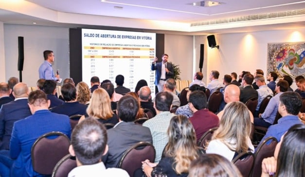 Empresários durante o evento de lançamento da Assevix, que reuniu lideranças da capital para discutir desafios do ambiente de negócios e os impactos da Reforma Tributária. Foto: Divulgação