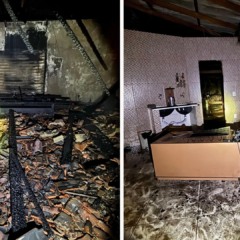 Inc&ecirc;ndio em Irupi (Foto/reprodu&ccedil;&atilde;o: TV Vit&oacute;ria)