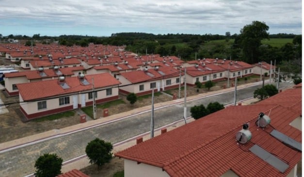 Casas entregues do programa Minha Casa Minha Vida em Sooretama: investimento de R$  R$ 37,6 milhões. Foto: Divulgação