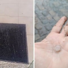 Colatina registra chuva de granizo nesta sexta-feira. Fotos: leitores