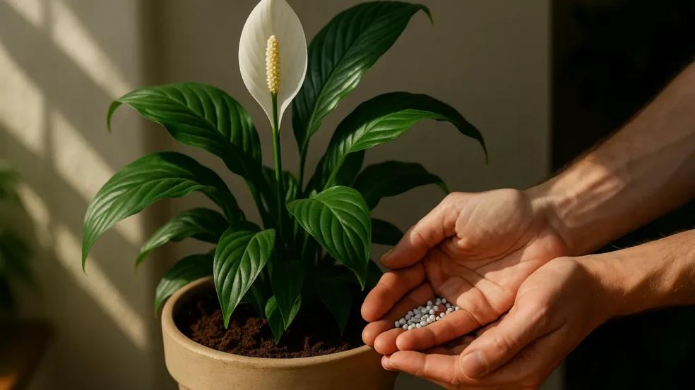 É assim que você deve adubar o lírio-da-paz para manter folhas verdes e floradas constantes É assim que você deve adubar o lírio-da-paz para manter folhas verdes e floradas constantes