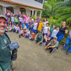 Crian&ccedil;as do Clube de Observadores da Natureza Sabi&aacute; visitam a RPPN Guaribus, em Itagua&ccedil;u. Foto: Leonardo Mer&ccedil;on
