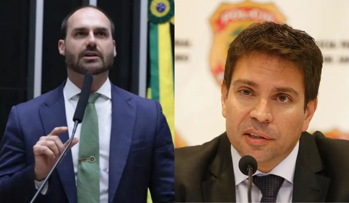 Deputados Eduardo Bolsonaro e Alexandre Ramagem estão fora do Brasil. Fotos: Vinicius Loures/Câmara dos Deputados e Tomaz Silva/Agência Brasil Deputados Eduardo Bolsonaro e Alexandre Ramagem estão fora do Brasil. Fotos: Vinicius Loures/Câmara dos Deputados e Tomaz Silva/Agência Brasil