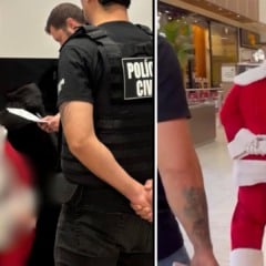 Papai noel é preso em Santa Catarina (Foto/reprodução: Instagram)