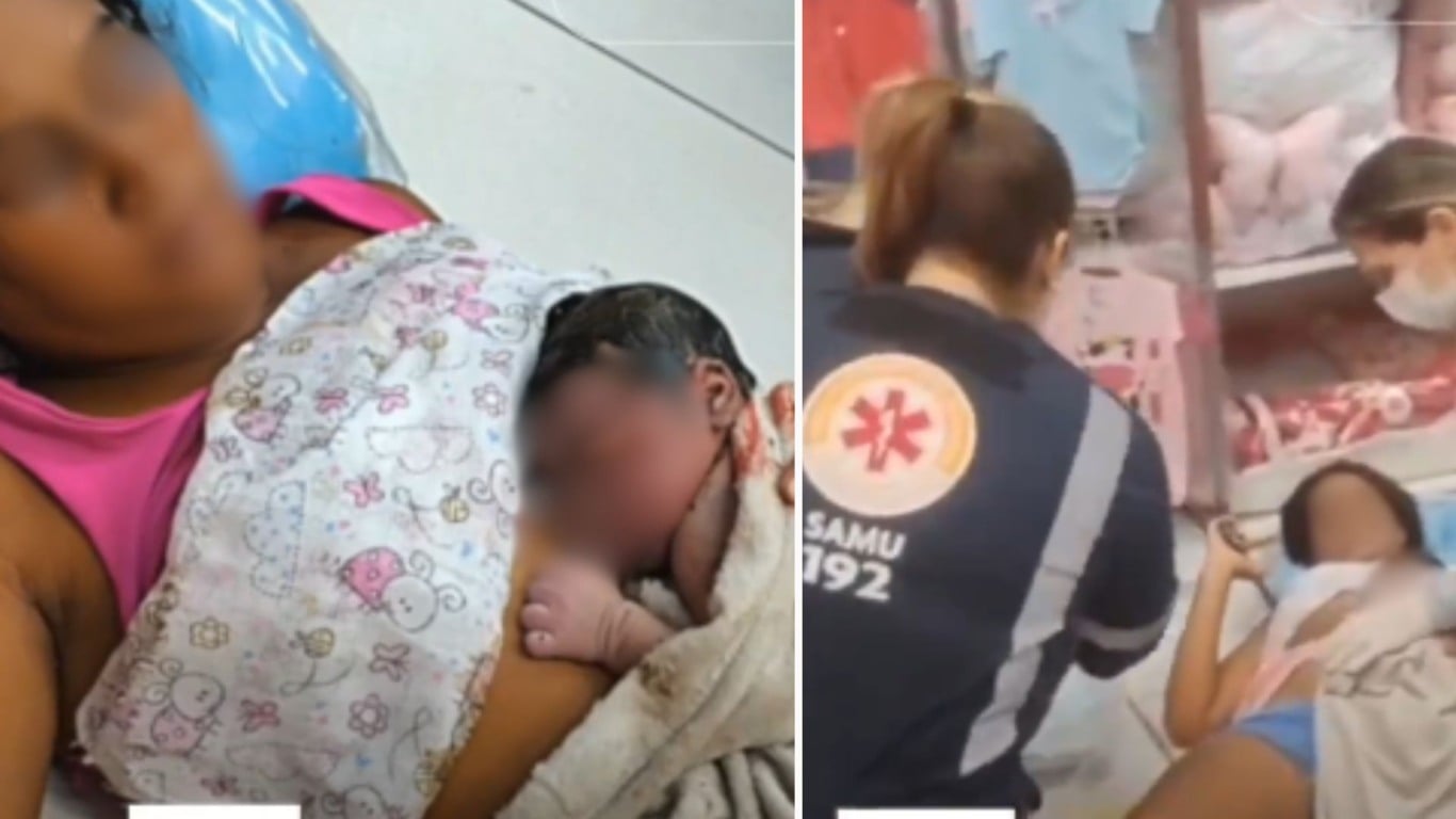 Jovem de 28 anos deu à luz enquanto fazia compras em uma loja | Reprodução