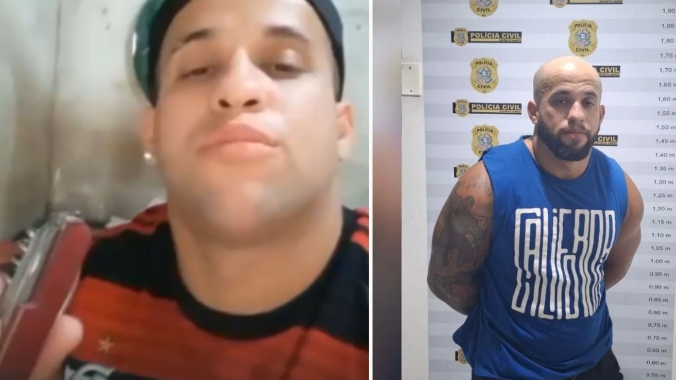 Luã França de Carvalho estava na frente da casa da vítima, descumprindo medida protetiva. Foto: Reprodução/TV Vitória