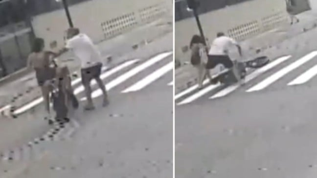 Roubo bike elétrica na Praia da Costa (Foto/reprodução: TV Vitória)